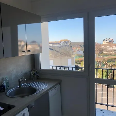 Appartement Lumineux 4 Pers Vue Mer Parking Prive Proche Deauville Διαμέρισμα Villers-sur-Mer
